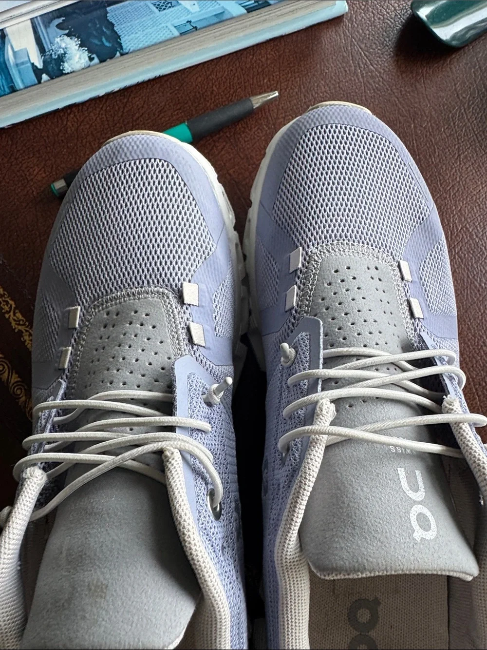 On Running Women's Athletic Sneakers in Lavender and Gray